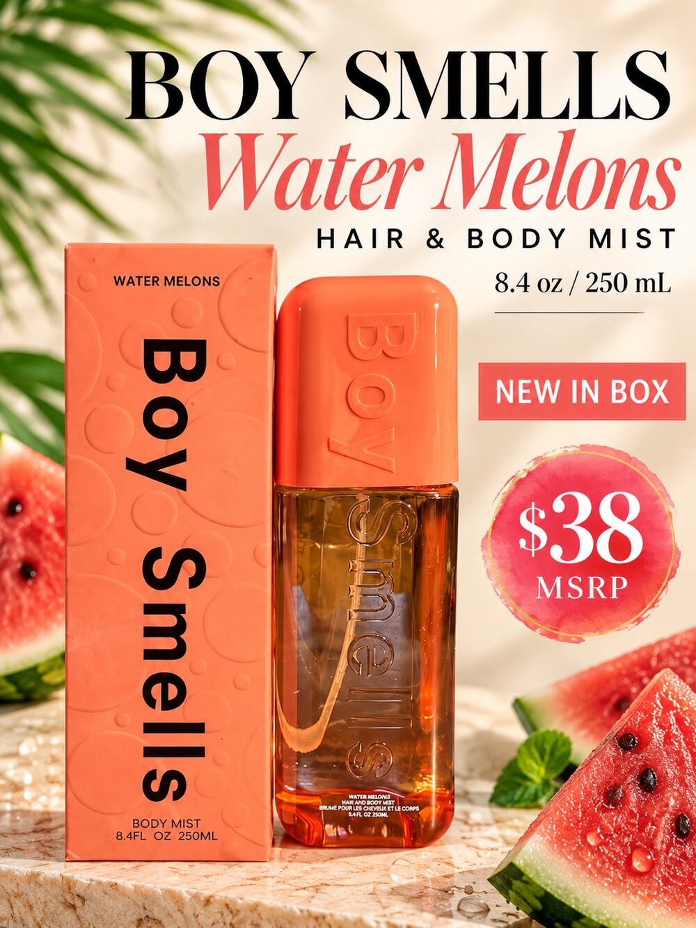 Boy Smells $38 Water Melons Hair and Body Mist NIB